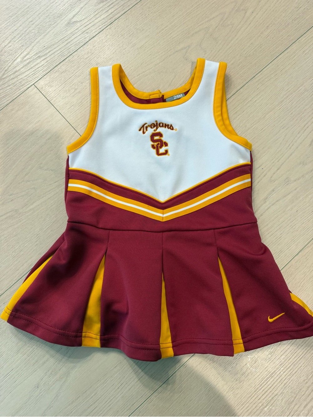 Nike USC Song Girl Cheerleader Uniform | Cardinal & Gold Tank Dress